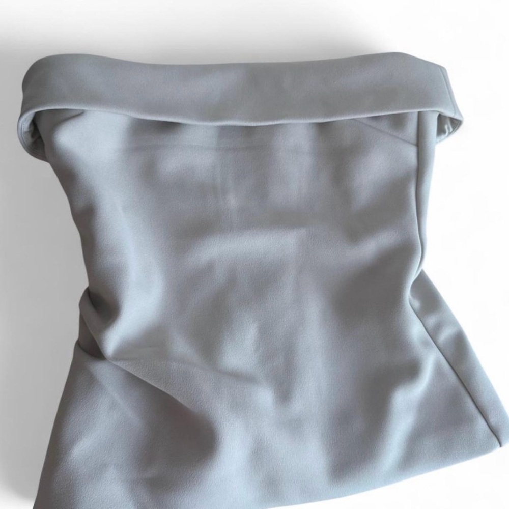 Aritzia Gray Off-Shoulder Blouse